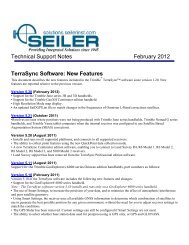 Technical Support Notes February 2012 TerraSync Software ... - Seiler