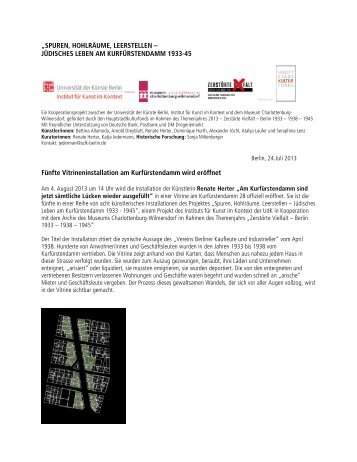Pressemitteilung - Museum Charlottenburg-Wilmersdorf