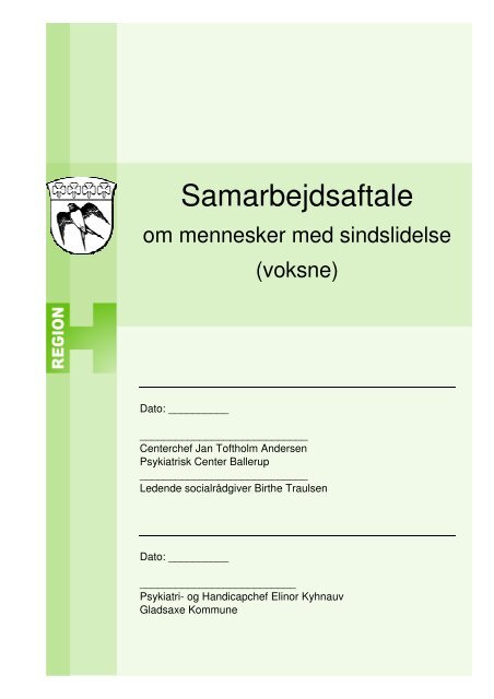 Samarbejdsaftale - Region Hovedstadens Psykiatri