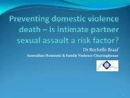 Preventing domestic violence death – is intimate partner sexual ...