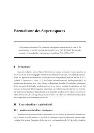 Formalisme des Super-espaces - Centre de DiffractomÃ©trie X