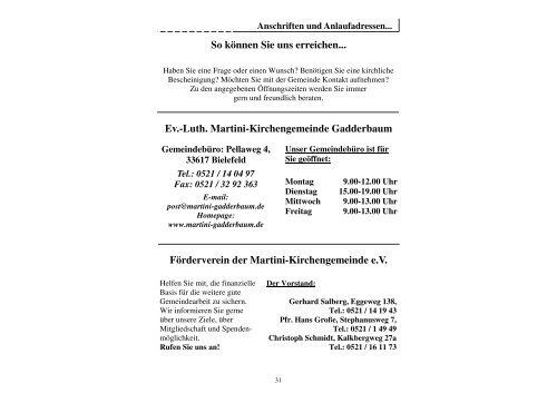 treffen sich die Senioren der Gemeinde - Ev.-Luth. Martini ...