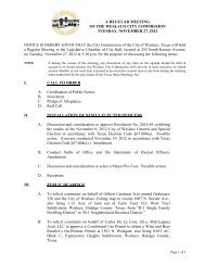 NOTICE OF A REGULAR MEETING - City of Weslaco