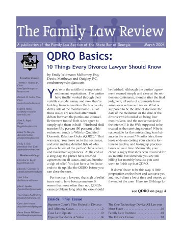 QDRO Basics: - Atlanta - Divorce Lawyer - Family Law - Atlanta ...