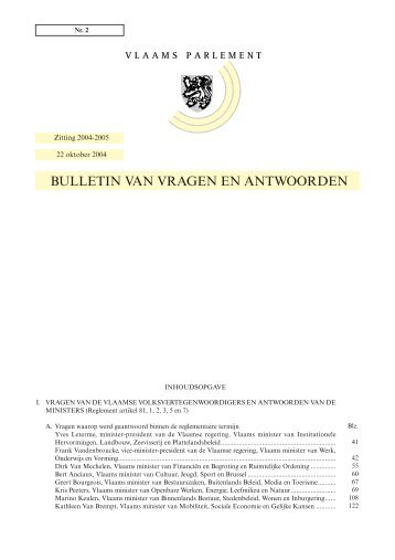 Tekst - Vlaams Parlement