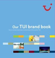 Our TUI brand book - TUI Travel Center