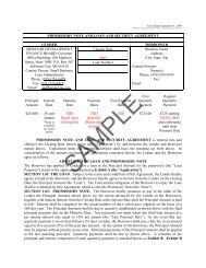 Promissory note and loan and security agreement - Missouri ...