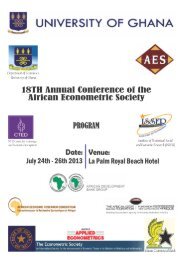 Click here to view the programme. - African Econometric Society