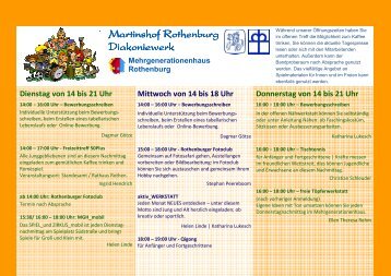 Angebotsuebersicht 2012 - Martinshof Rothenburg Diakoniewerk