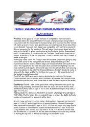 femca / queensland / worlds warm up meeting race report. - Efra.ws