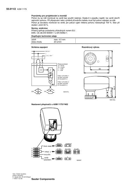 SAUTER katalog - El. servopohony a regulaÄnÃ­ ventily ... - Marcomplet