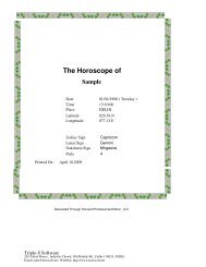 Sample The Horoscope of - Horosoft