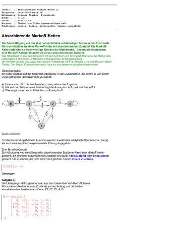 Absorbierende MarkoffKetten