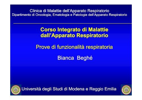 Prove di funzionalitÃ  respiratoria_IVanno.pdf - Clinica malattie ...