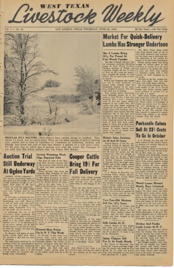 June 30, 1949 - Livestock Weekly!