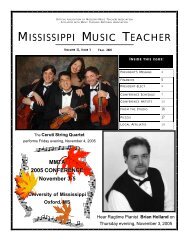 Fall 2005 - Mississippi Music Teachers Association