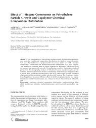 Effect of 1-hexene comonomer on polyethylene particle growth and ...