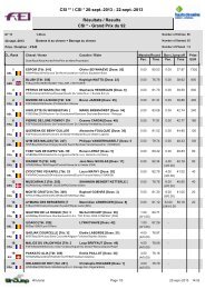 22-sept.-2013 RÃ©sultats / Results CSI * - Grand Prix du 92