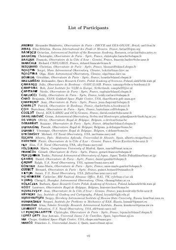 List of Participants - SYRTE - Observatoire de Paris