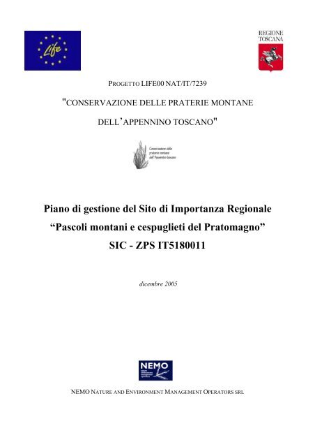 âPascoli montani e cespuglieti del Pratomagnoâ SIC - ZPS IT5180011