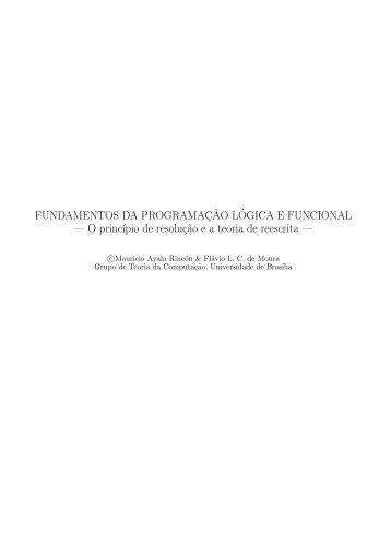 O princÂ´Ä±pio de resoluÃ§Ëao ea teoria de reescrita - Departamento de ...