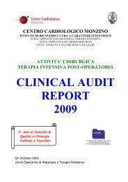 CLINICAL AUDIT REPORT 2009 - Centro Cardiologico Monzino