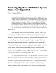 Gardening, Migration, and Women's Agency: Stories from Rogers Park