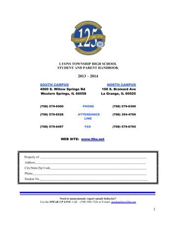 to download the PDF Version - Lyons Township High School