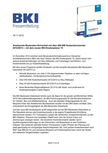 BKI - Pressemitteilung â 12