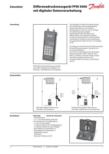 DifferenzdruckmessgerÃ¤t PFM 3000 mit digitaler Datenverarbeitung