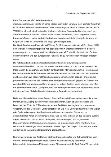 Bericht von Ronald Nachbauer - VRO Deutschland e.V.
