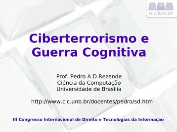 Ciberterrorismo e Guerra Cognitiva - Departamento de CiÃªncia da ...