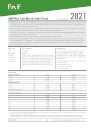 Product Highlights Sheet Abf Pan Asia Bond Index Fund