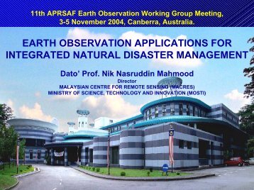 Earth Observation Applications forIntegrated - APRSAF