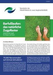 BarfuÃlaufen - Privatpraxis Dr. Siegfried Burger