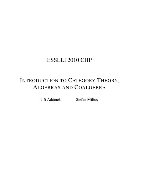 Initial Algebras And Terminal Coalgebras A Survey
