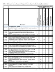 CSTA K-12 Computer Science Standards: Mapped to Partnership for ...