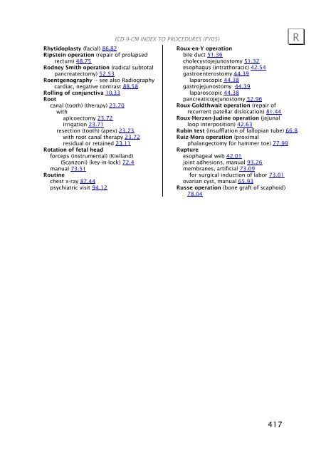 ICD-9-CM Procedures (FY05)