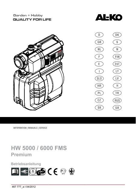 HW 5000 / 6000 FMS - AL-KO Garten + Hobby