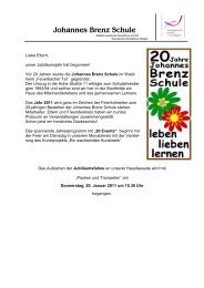 Elternbrief Januar - johannes brenz schule