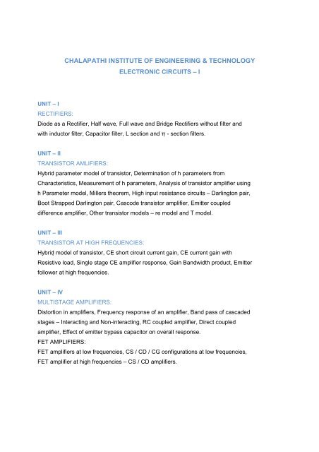Electronic Circuits-I - chalapathi institute of engineering and ...