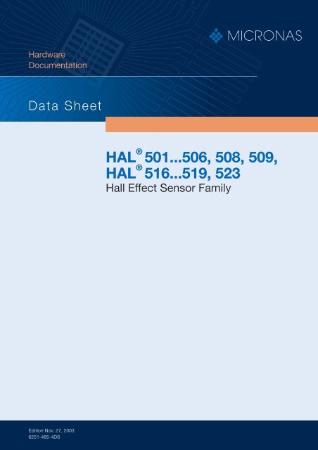 HALÂ® 501...506, 508, 509