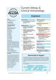 Current Allergy & Clinical Immunology - ALLSA