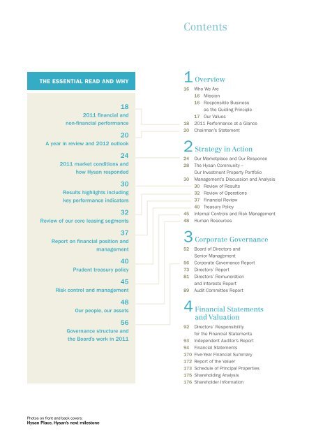 Annual Report 2011 - Hysan Development Company Limited