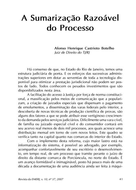 Tutela Jurisdicional - Emerj - Tribunal de JustiÃ§a do Estado do Rio ...