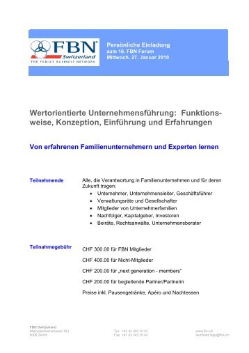 Einladung FBN Forum.pdf - FBN Deutsche Schweiz