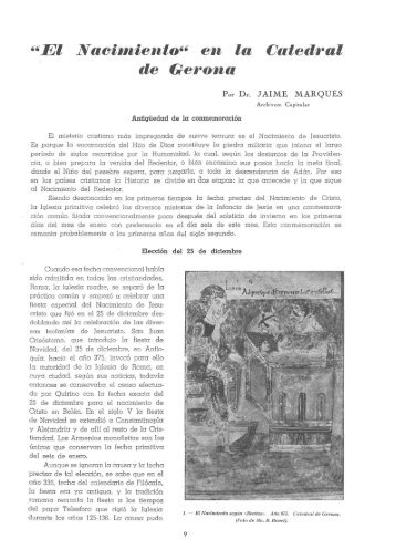 ^*El Nacimiento** en la Catedral de Crerona - Revista de Girona