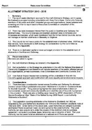 draft Allotment Strategy - Scottish Allotments and Gardens Society