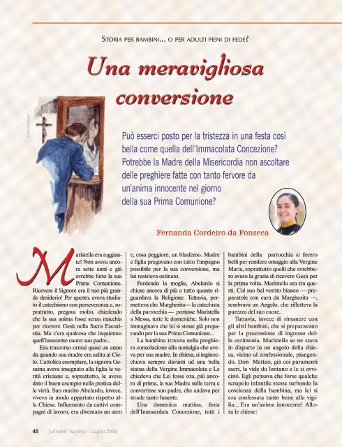 Rivista Araldi del Vangelo - Salvamiregina.it