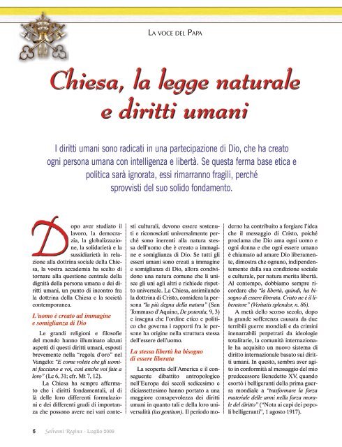 Rivista Araldi del Vangelo - Salvamiregina.it